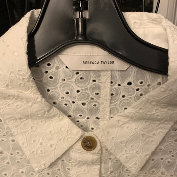 Rebecca Taylor White Eyelet Mini Dress - Picture 2 of 5